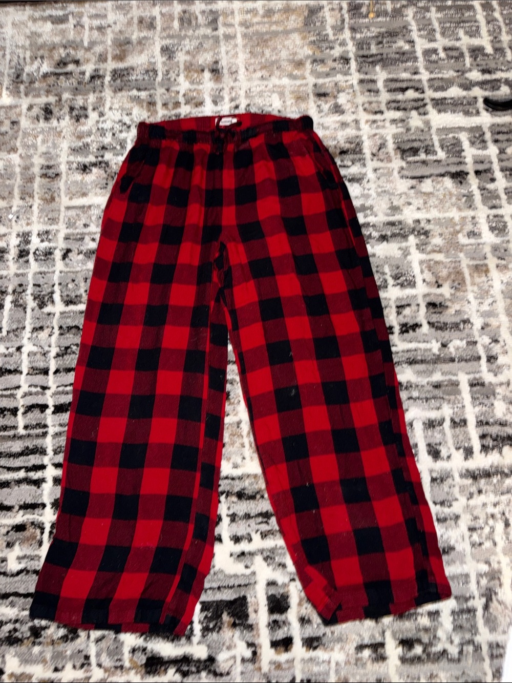 Garage Red and Black Buffalo Plaid Pajama Bottoms